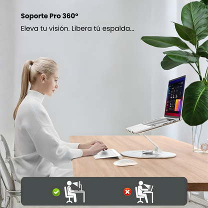 Soporte Ajustable Pro 360°: Laptop y Celular