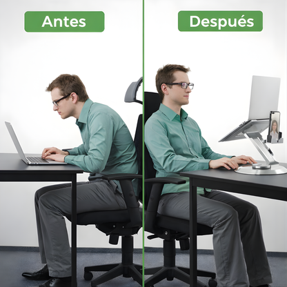 Soporte Ajustable Pro 360°: Laptop y Celular